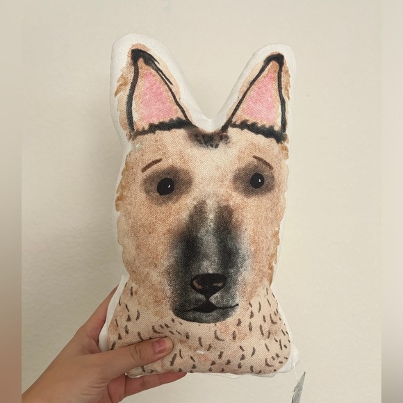 German Shepherd, Dog Face Plush Pillow- NWT - Picture 2 of 8